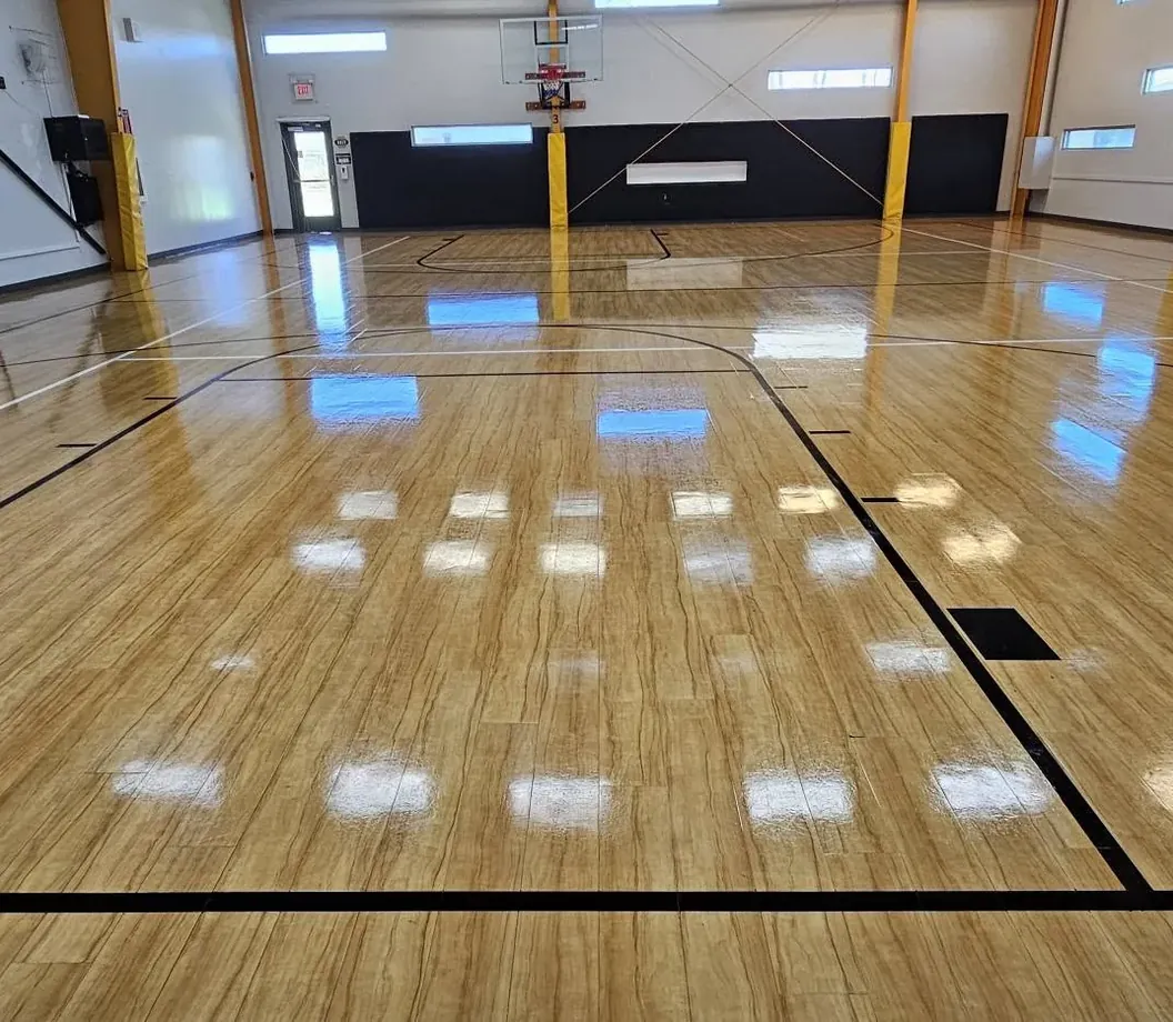 Refinished VCT floor in a Phoenix commercial space