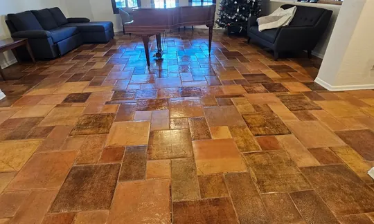 Rotary extraction on kitchen tile and grout